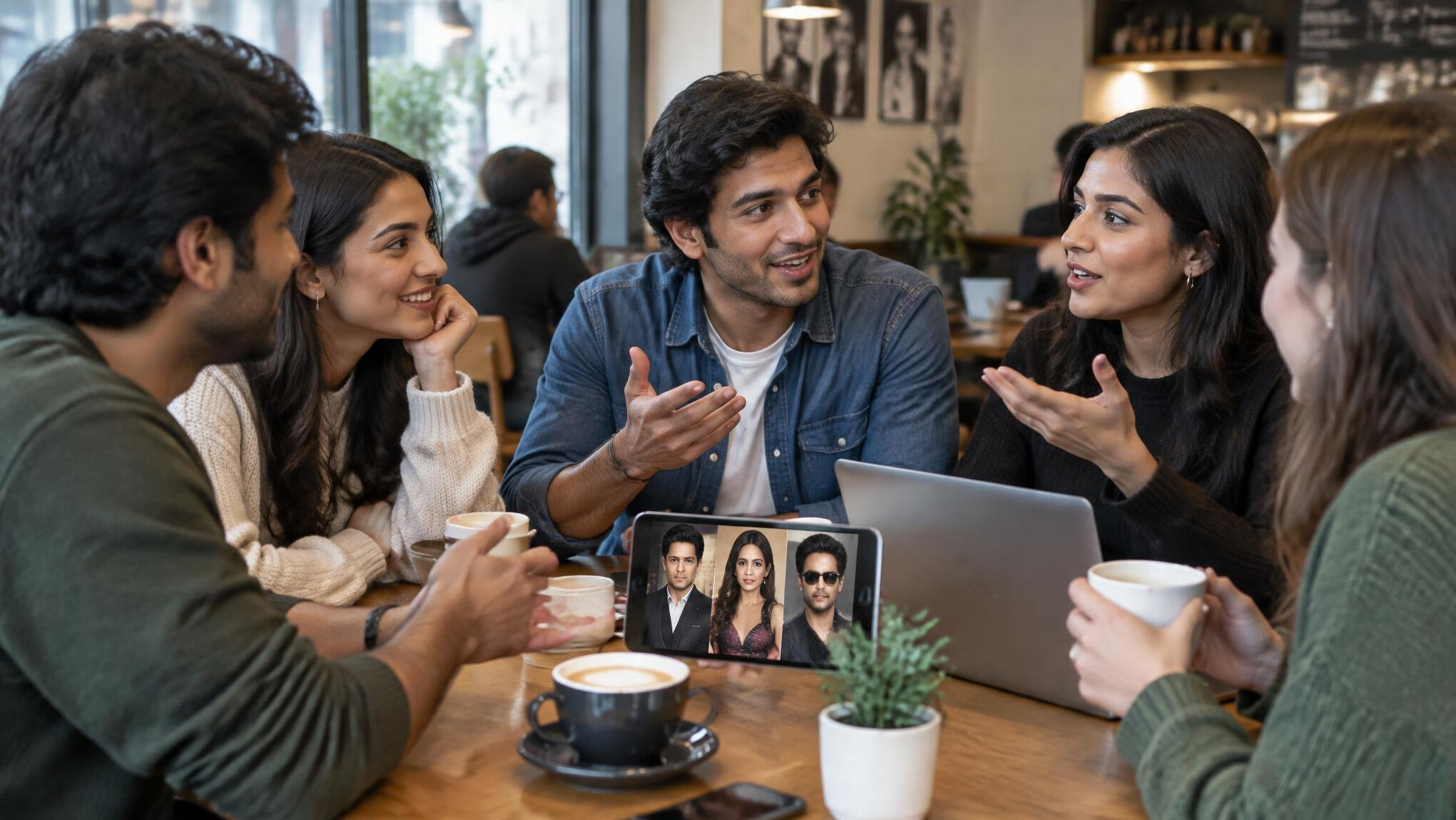 group discussion about celebrities